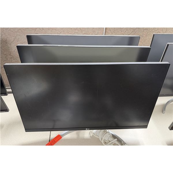 Qty 3 LG 27MN60T-W Computer Monitors