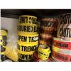 Image 4 : Multiple Rolls Caution Tape, Misc Messages: Open Trench, Buried Electric Lines, etc