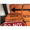 Image 3 : Multiple Signs: Do Not Enter, Detour, Open Trench, Workers Above, etc