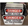 Image 1 : Multiple Signs: Danger High Voltage No Trespassing