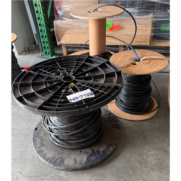 Qty 3 Spools CAT 6 Direct Burial ANSI/TIA/EIA: 568C.2 550MHz Black Wire