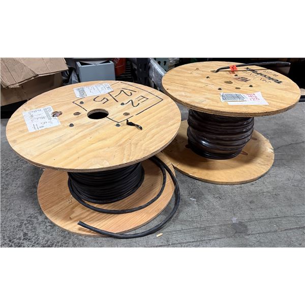 Qty 2 Spools Telcoflex Black Wire