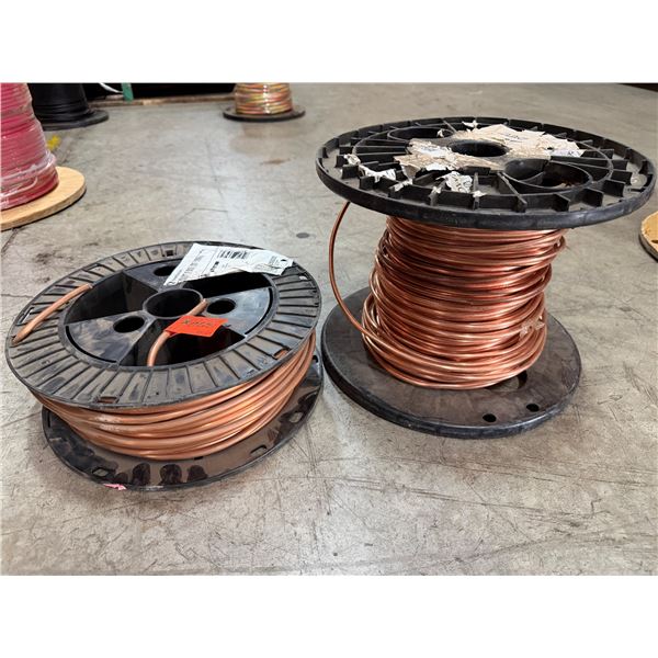 Qty 2 Spools Bare Copper Wire