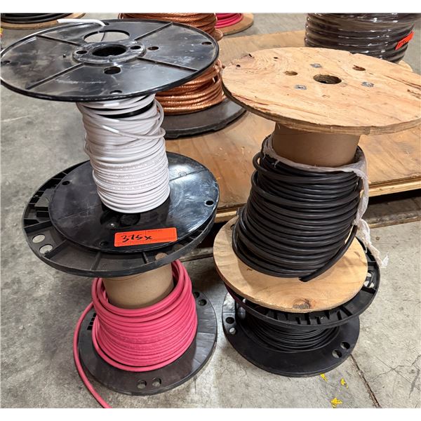 Qty 4 Spools Misc Wire: XHHW-2 Red, 10 AWG White, etc