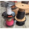 Image 1 : Qty 4 Spools Misc Wire: XHHW-2 Red, 10 AWG White, etc