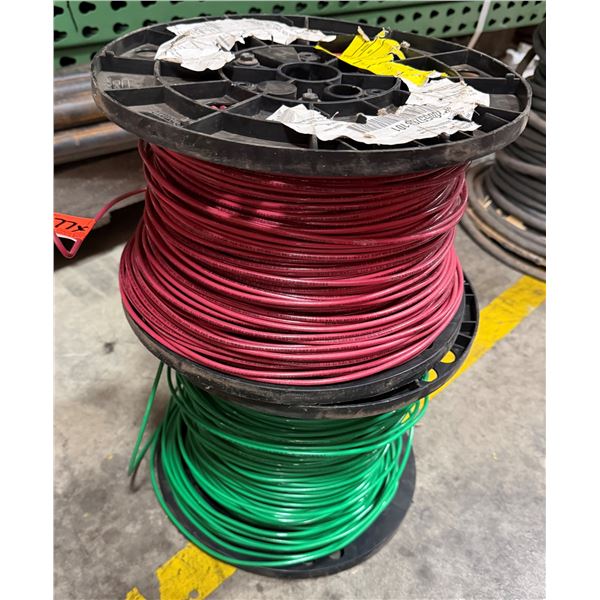 Qty 2 Spools Misc Wire: Encore 10 AWG Red & Green