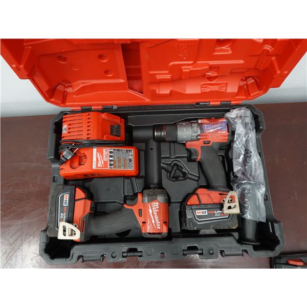 Milwaukee 2997-22 Combo Kit: 2953-20 Hex Impact Driver, 2804-20 Hammer Drill/Driver & Charger in Har
