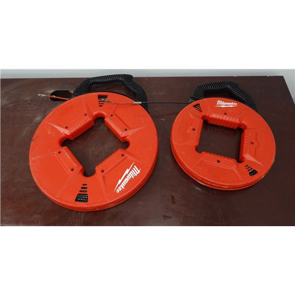 Qty 2 Milwaukee Polyester Fish Tape: 48-22-4195 & 48-22-4197