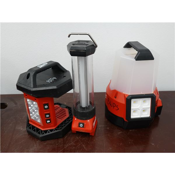 Milwaukee 2361-20 Flood Light, 2144-20 Site Light & 2363-20 Trouble Light