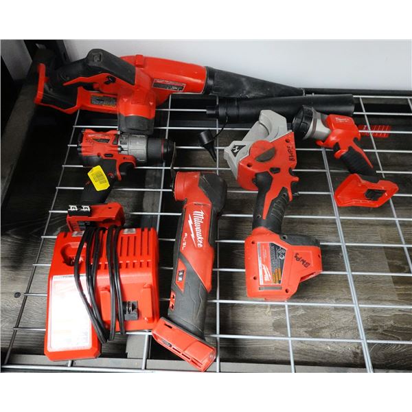 Milwaukee 0884-20 Blower, 2470-20 Pipe Shear, 2836-20 Multi-Tool, Worklight, Charger, etc