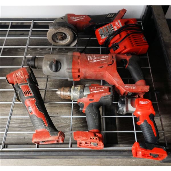 Milwaukee 2735-20 Worklight, 2713-20 Rotary Hammer, Grinder, Charger, etc