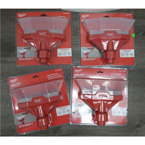 Qty 4 Milwaukee 49-90-2022 Air Tip Dust Collectors New in Package