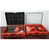 Image 1 : Qty 2 Milwaukee Packout Boxes w/ Rotary Hammer, Air Tip Dust Collector, Kipstal Dust Shroud. Etc