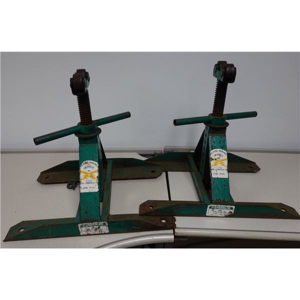 Qty 2 Greenlee 687 Screw-Type Reel Stands