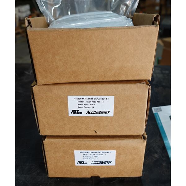 Qty 3 Boxes ACCUEnergy AcuCT-0812-400 AcuSplitCT Series 51 Output CT