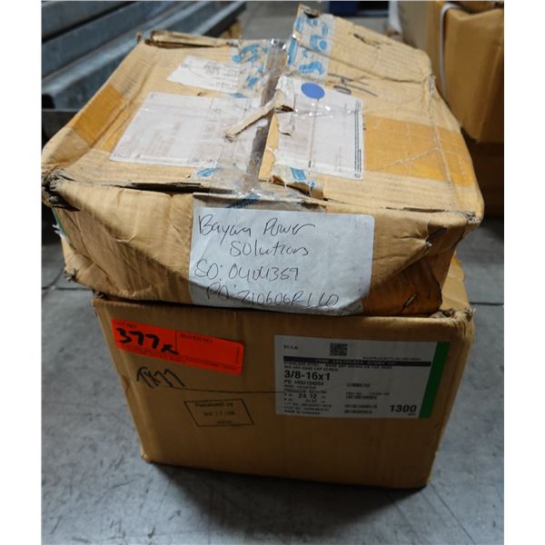 Qty 2 Boxes 1-H-37C-100 Stainless Steel Hex Cap Screws