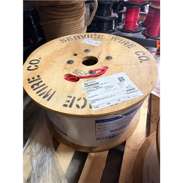 Spool (3500-ft) Service Wire Co. PV2K 8 AWG Red Wire