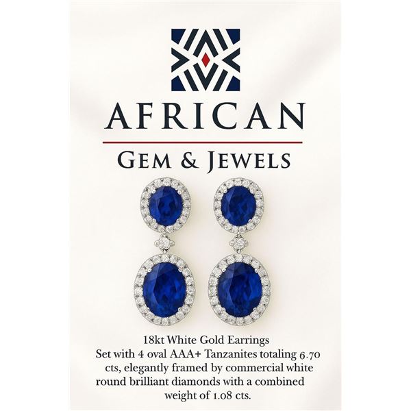 Tanzanite and Diamond Earrings