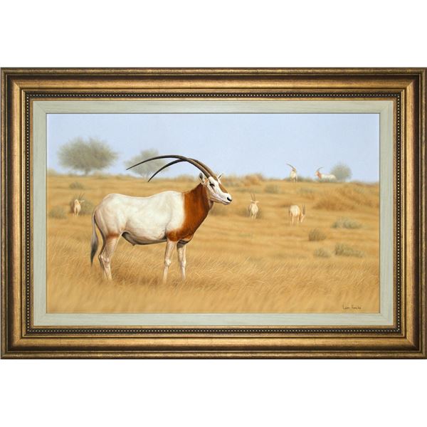 "Scimitar Oryx" Original Artwork by Leon Fouche