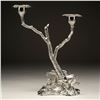 Image 3 : Elephant & Mopane Tree Candelabra Pair In Silver - Patrick Mavros