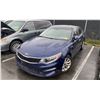 Image 1 : 2018 KIA OPTIMA, 4DRSD, BLUE, VIN 5XXGT4L30JG181555,