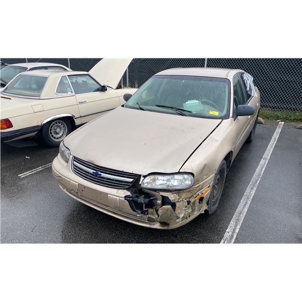 2002 CHEVROLET MALIBU, 4DRSD, GOLD, VIN 1G1ND52J32M527662,