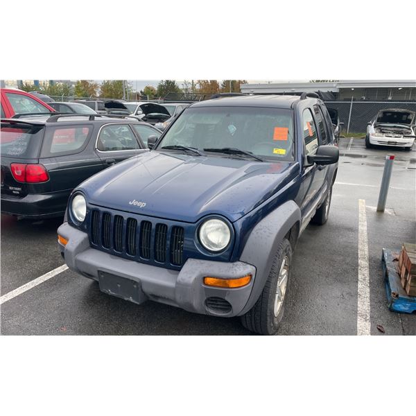 2003 JEEP LIBERTY SPORT, 4DRSW, BLUE, VIN 1J4GL48K73W520016,