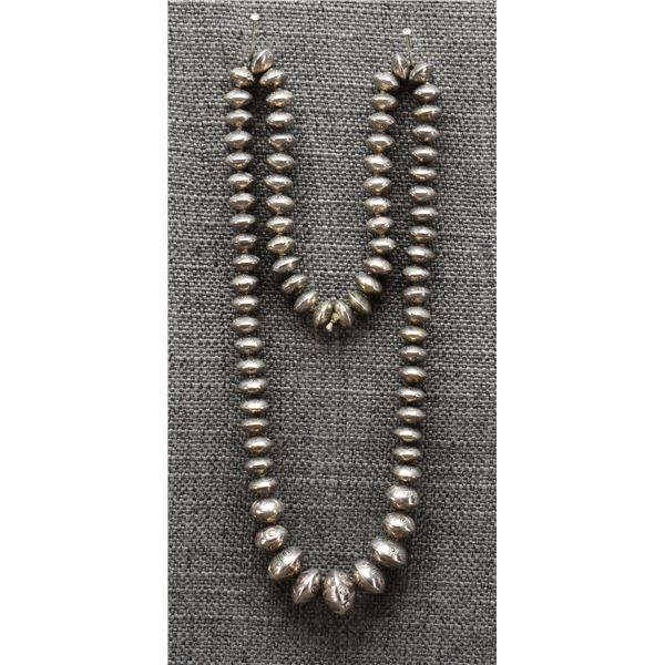 NAVAJO SILVER BEAD NECKLACE