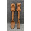 Image 1 : ESKIMO WOODEN FORK AND SPOON