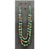 Image 1 : THREE STRAND TURQUOISE AND SHELL NECKLACE