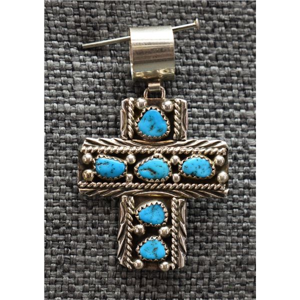 NAVAJO SILVER CROSS PENDANT