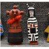 Image 3 : SIX HOPI WOODEN EARRINGS AND MINIATURE KACHINAS