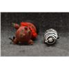 Image 8 : SIX HOPI WOODEN EARRINGS AND MINIATURE KACHINAS