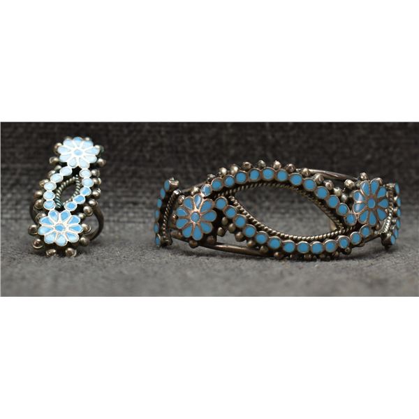 ZUNI BRACELET AND RING  (FRANK DISHTA)