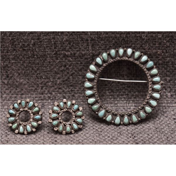 ZUNI EARRINGS AND PIN