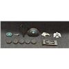 Image 1 : COLLECTION OF PINS BUTTON COVERS AND MONEY CLIP