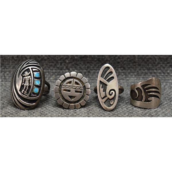 FOUR HOPI RINGS