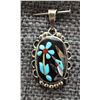 Image 2 : ZUNI PENDANT AND EARRINGS (SIGNED)