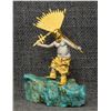 Image 1 : ZUNI STERLING SILVER AND GOLD SCULPTURE (MIKAEL REDMAN)