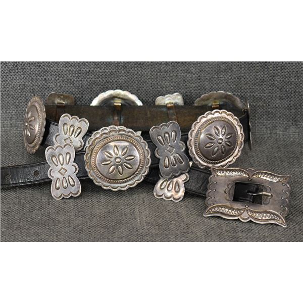 NAVAJO INDIAN CONCHO BELT (ROGER SKEET JR)