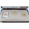 Image 2 : 24K GOLD PLT STERLING 150 ANN COIN & STAMP SET