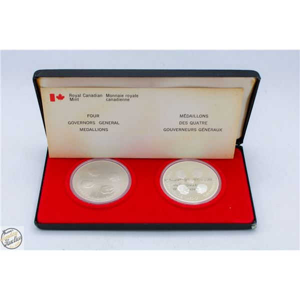 1974 GOVERNOR GENERAL SILVER MEDALLION SET