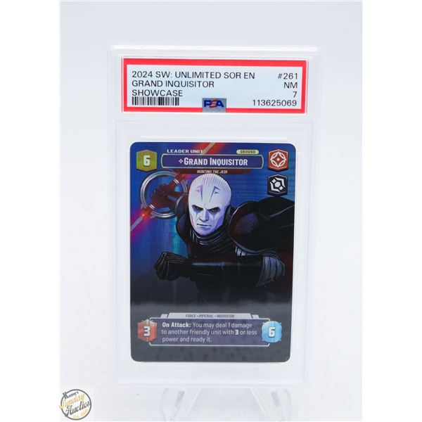 2024 STAR-WARS UNLTD SHOWCASE INQUISITOR PSA 7