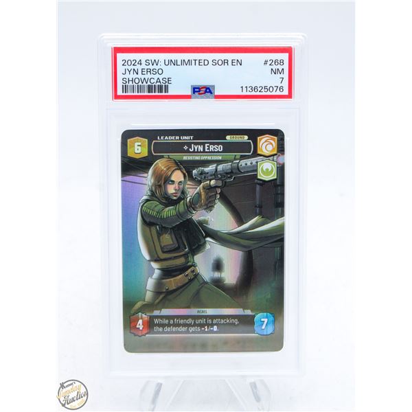 2024 STAR-WARS UNLTD SHOWCASE JYN ERSO PSA 7