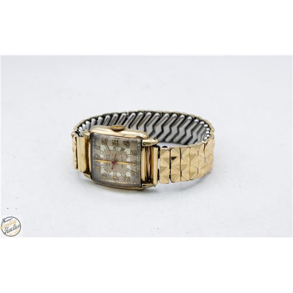 1940S GRUEN VERITHIN GOLD FILL WATCH WORKS
