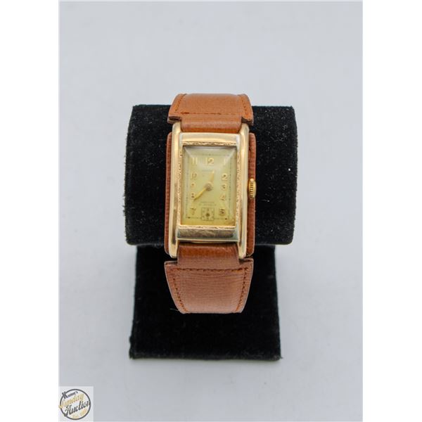 1920 MENS GOLD FILL WRIST WATCH WORKS