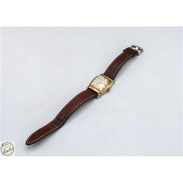 1940S MENS BULOVA GOLD PLT WATCH WORKS