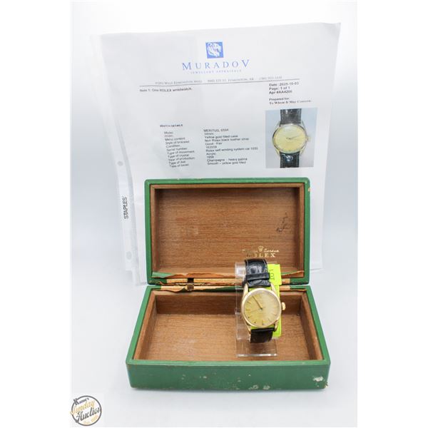 1953 ROLEX MERITUS AUTOMATIC WATCH W BOX 34MM