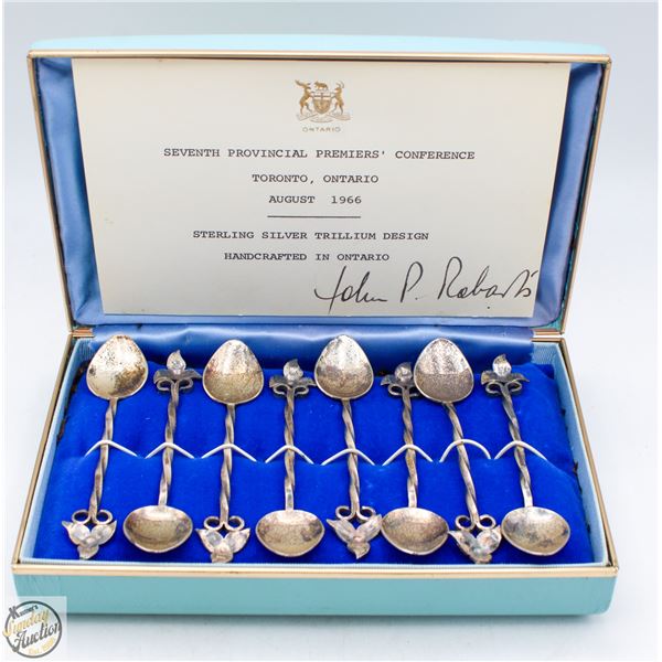 PREMIERS CONFERENCE STERLING SILVER SPOON SET
