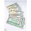 Image 1 : LOT OF VINTAGE CANADA 1 DOLLAR BILLS